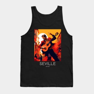 A Pop Art Travel Print of Seville - Spain Tank Top